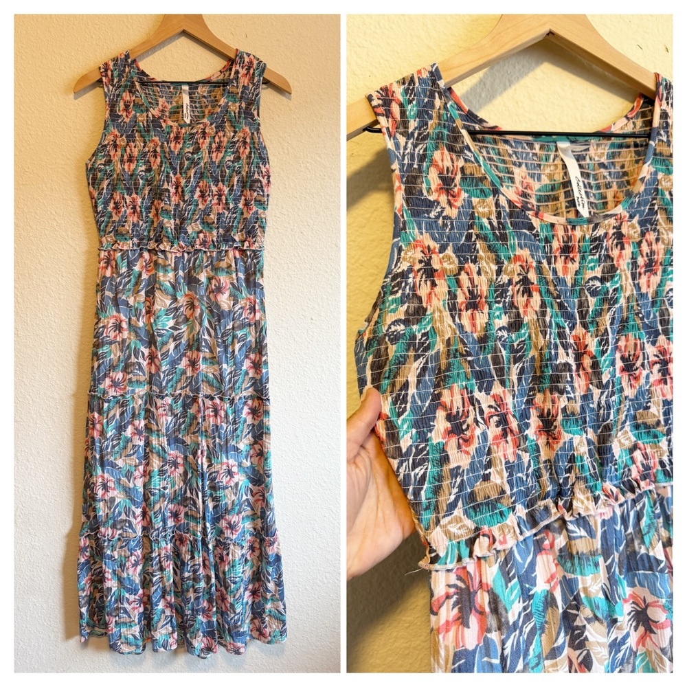 NY Collection Multicolor Textured Dress-Size LP
